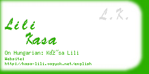 lili kasa business card